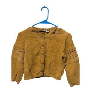 Jessica Simpson Gold Button-Up Blouse - M (8/10)